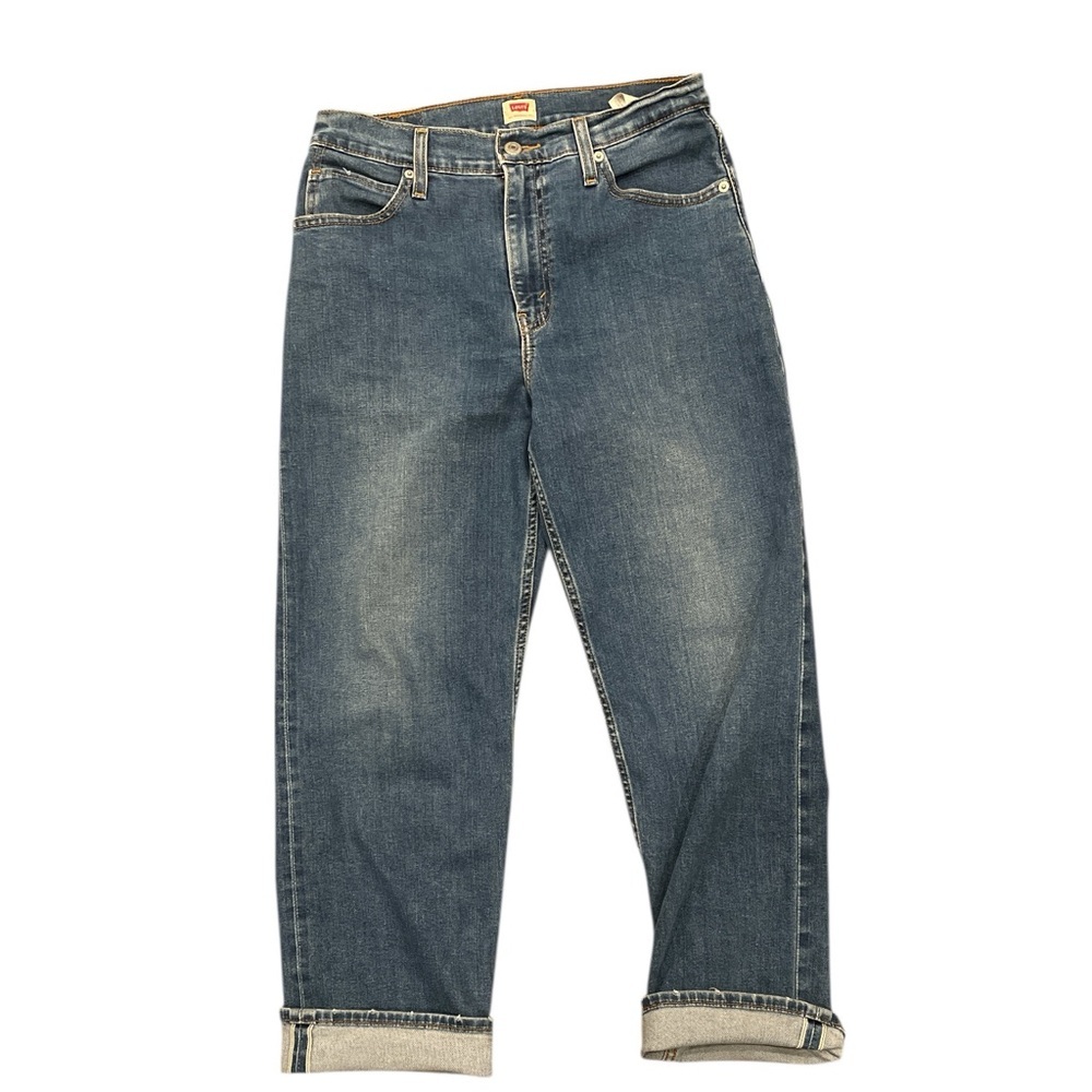 Levi’s 28 Selvedge Redline High Rise Cropped Jeans Cuffed Denim